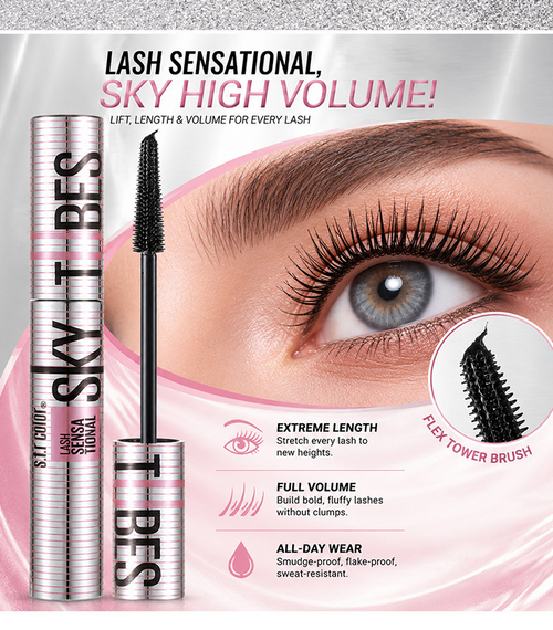 Sky-High Waterproof Mascara | Length & Zero Clumps💦🖤